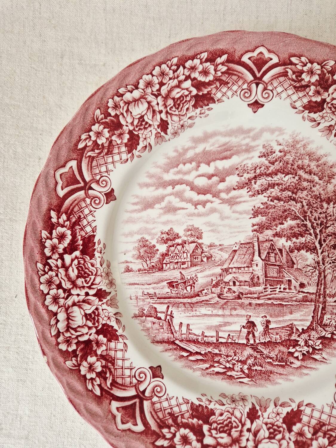 Set of 2 English porcelain plates - Grindley Staffordshire
