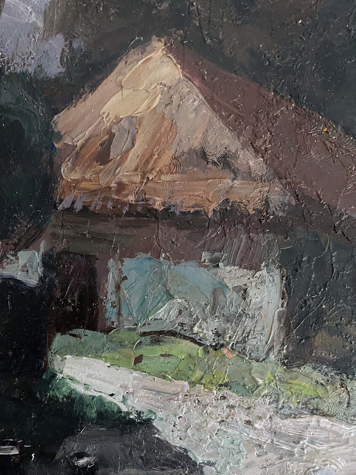 Oil painting on wood panel Basque Country Maurice Vagh Weinmann