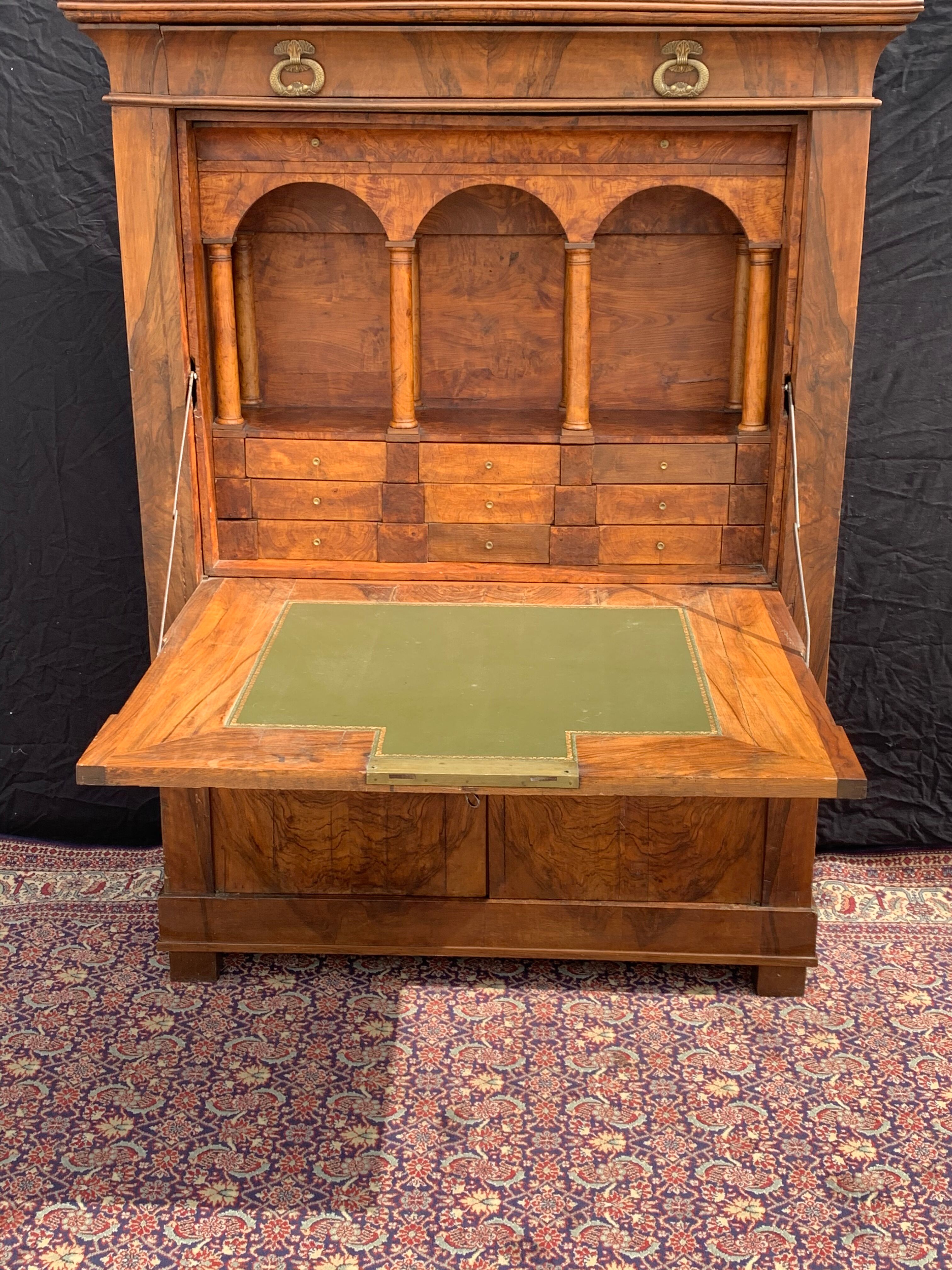 Secretary in walnut period 19th century