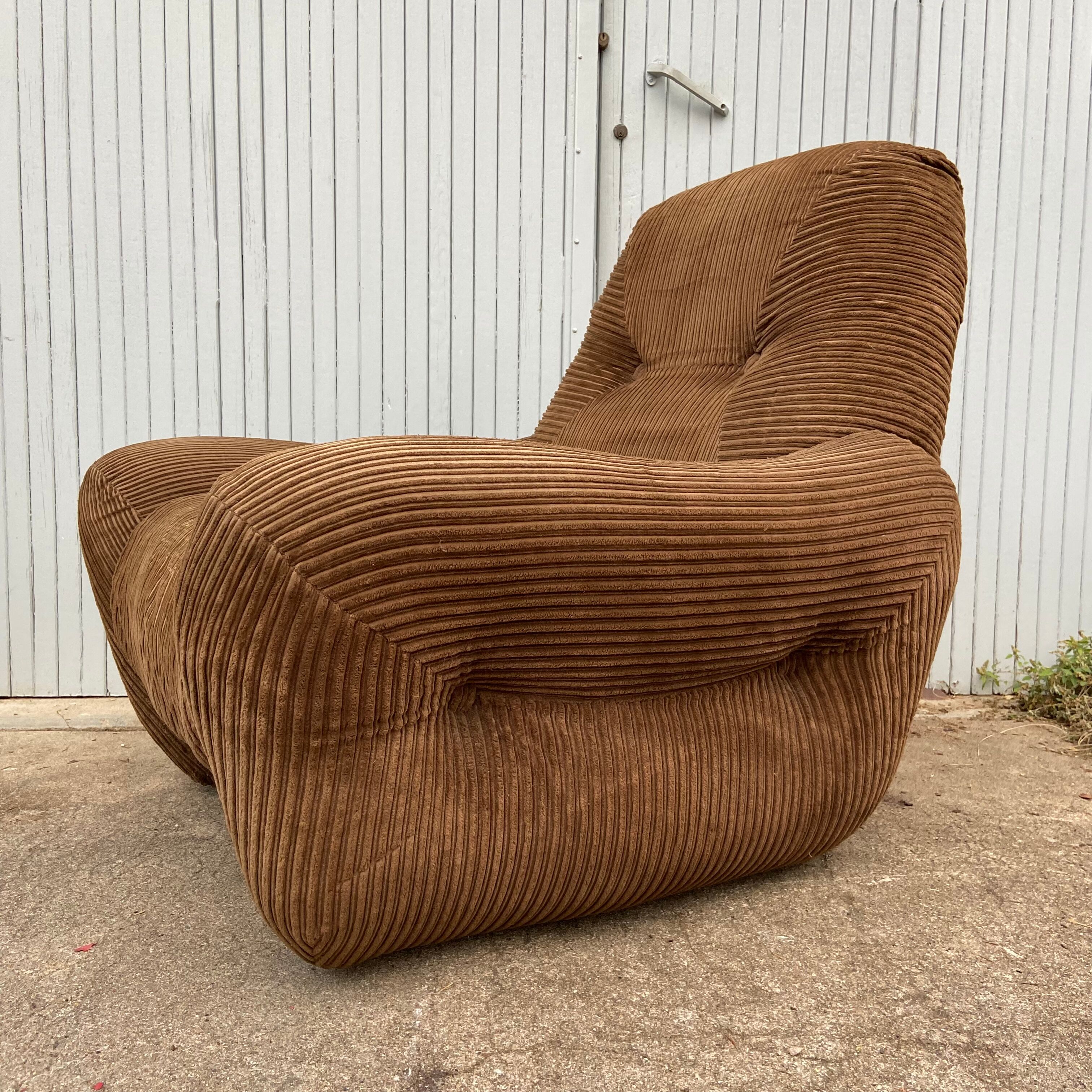 Vintage velvet armchair