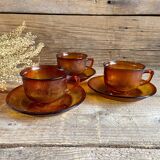 3 Arcoroc Sierra amber cups
