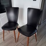 4 black Baumann style chairs
