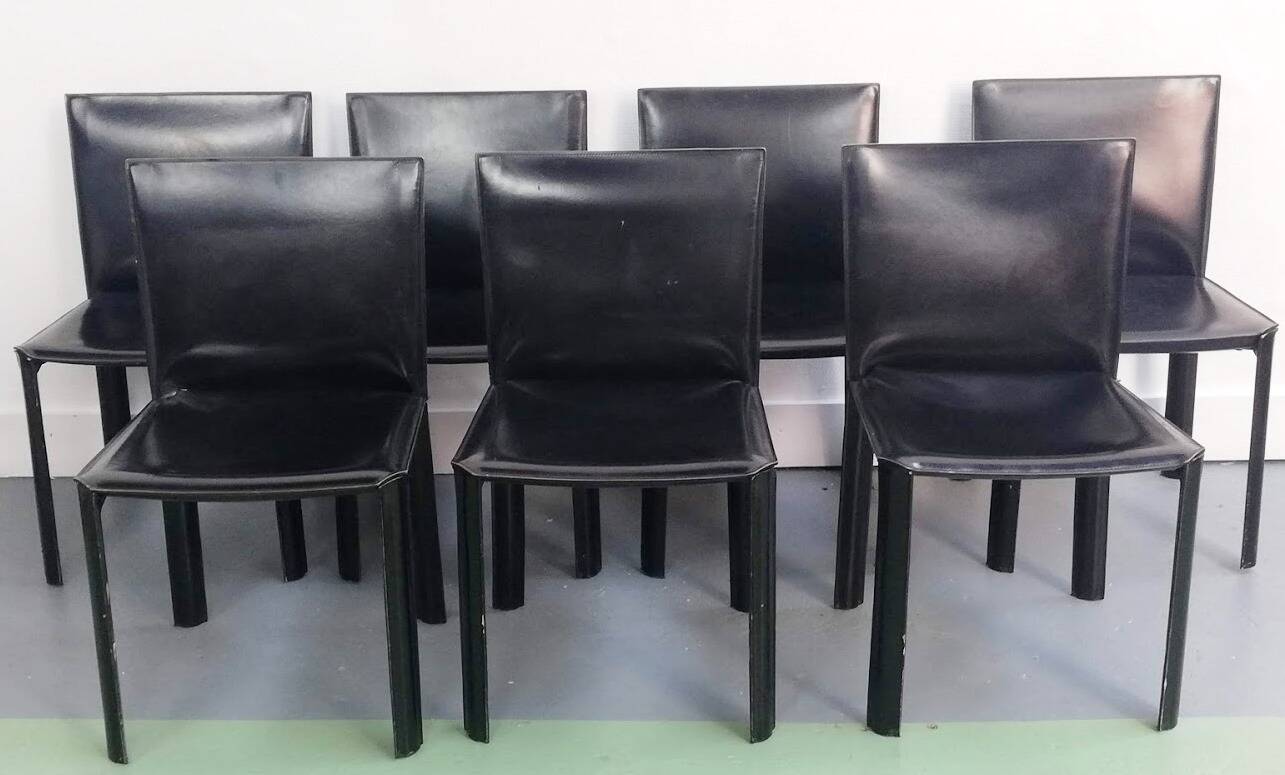 Set of 6 De Couro chairs