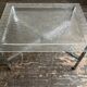 Hollywood chrome and plexiglass space age bedside coffee table 1970