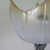 Lamp "space age". glass reflector, metal base. Circa 1970
