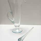 Coffret à cocktail en verre de Murano bleu clair composé de 6 verres et d'un pichet par La Murrina