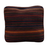 Striped Wool Kilim Scatter Cushion Handwoven Red Blue Pillow Case- 31x31cm