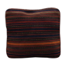 Striped Wool Kilim Scatter Cushion Handwoven Red Blue Pillow Case- 31x31cm