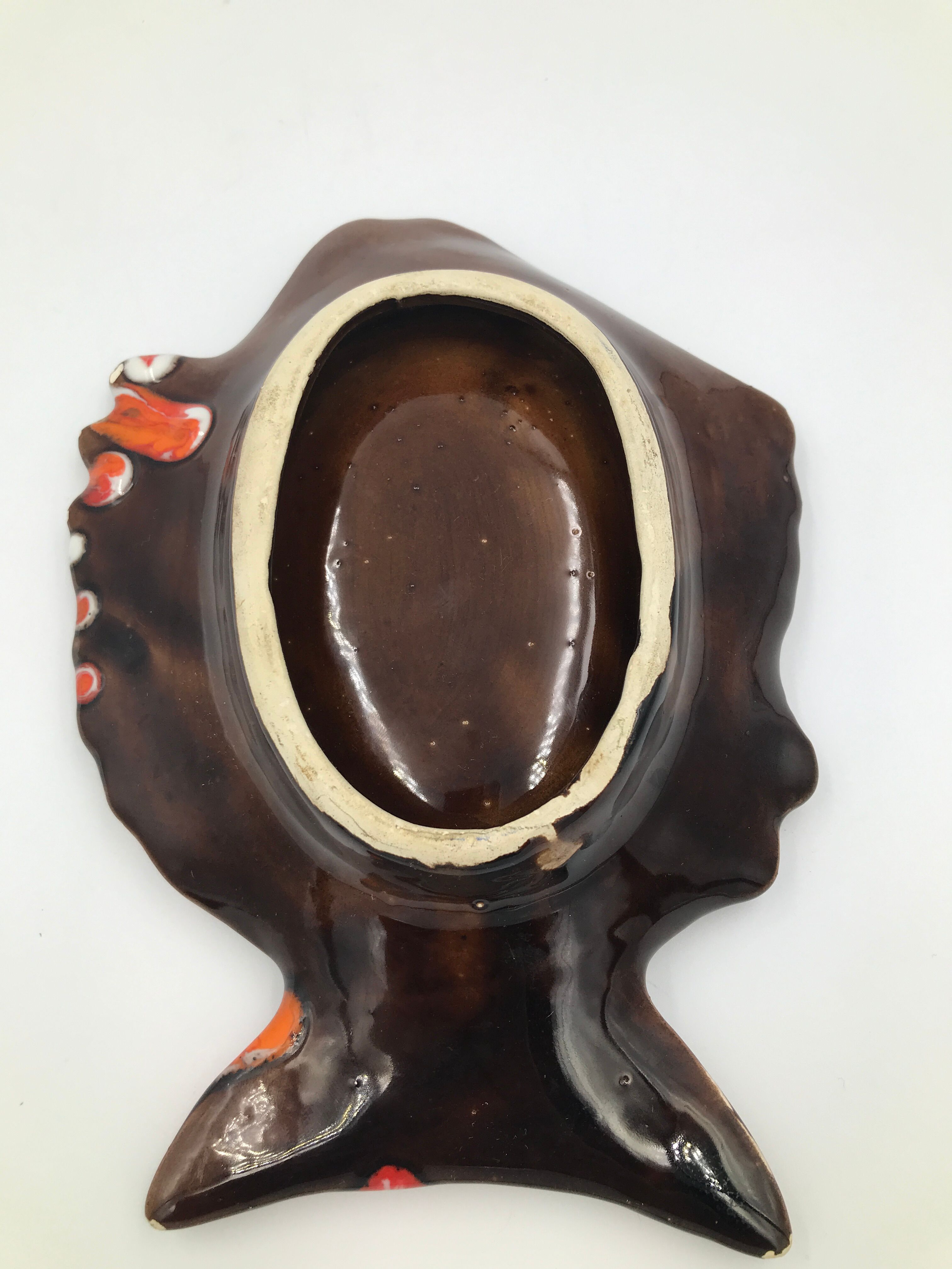 Empty-pocket shaped vintage Vallauris style fish