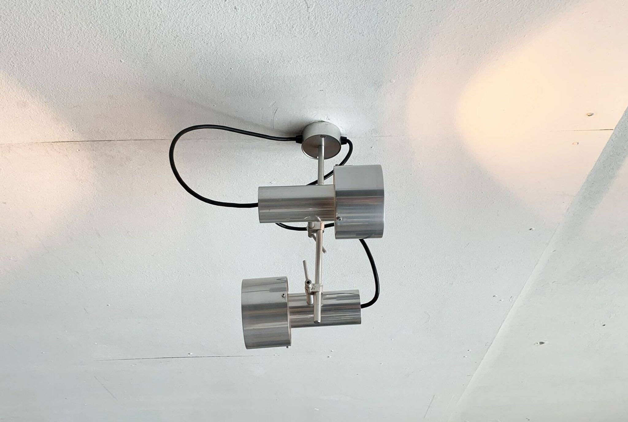 Mid-century minimalist double chandeliers FA2 by Peter Nelson for Architectural Lighting Company, England, 1960s, set of 2.