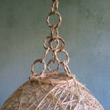 Suspension ball in rope and rattan