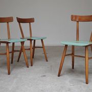 Set of 3 Czech TON Bystrice "Thonet" chairs, made of wood, 1960.