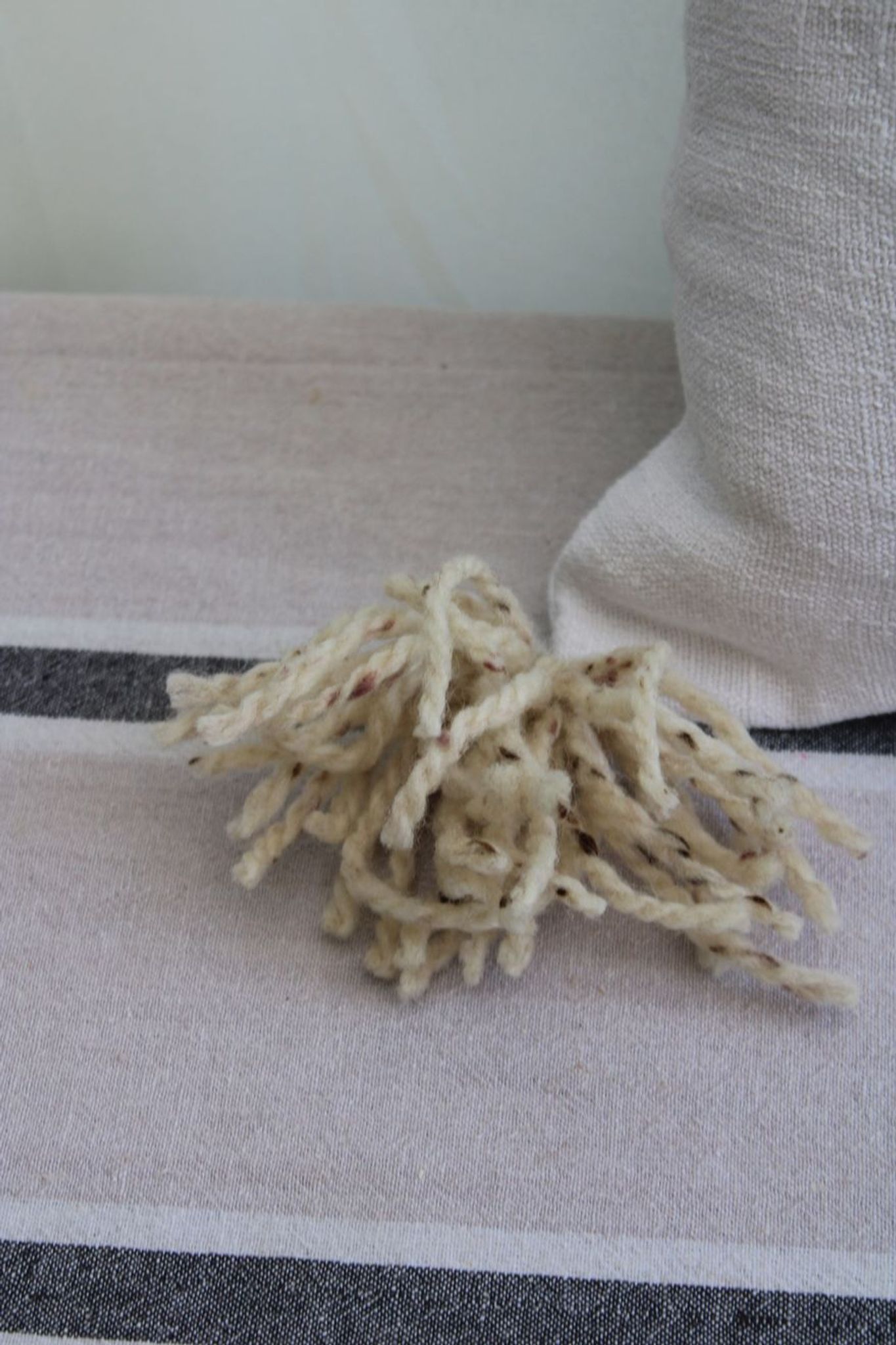 Linen and cotton cushion