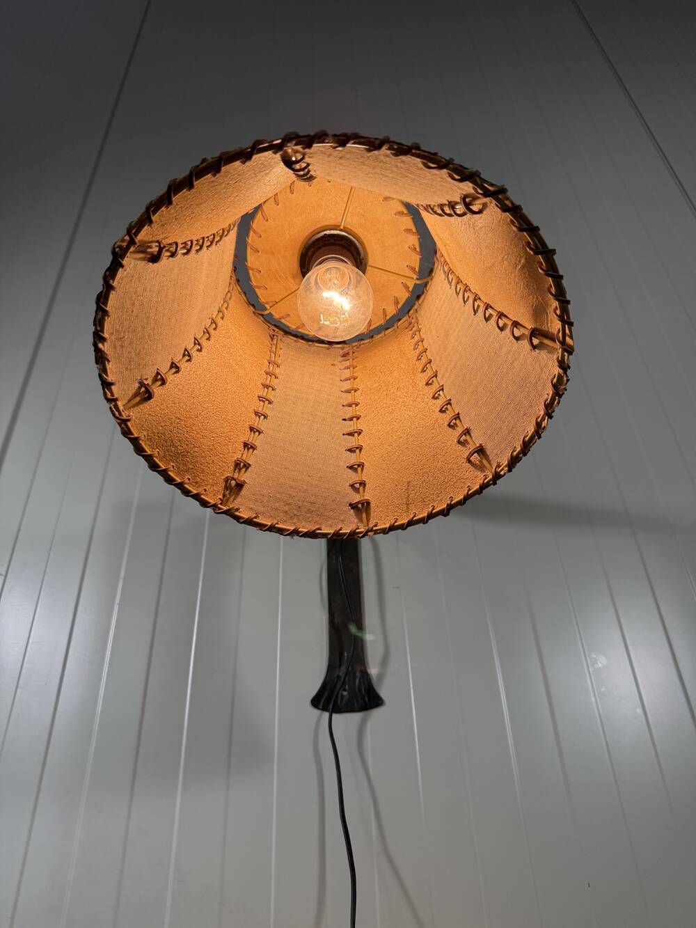 Brutalist wrought iron wall lamp 1970’s