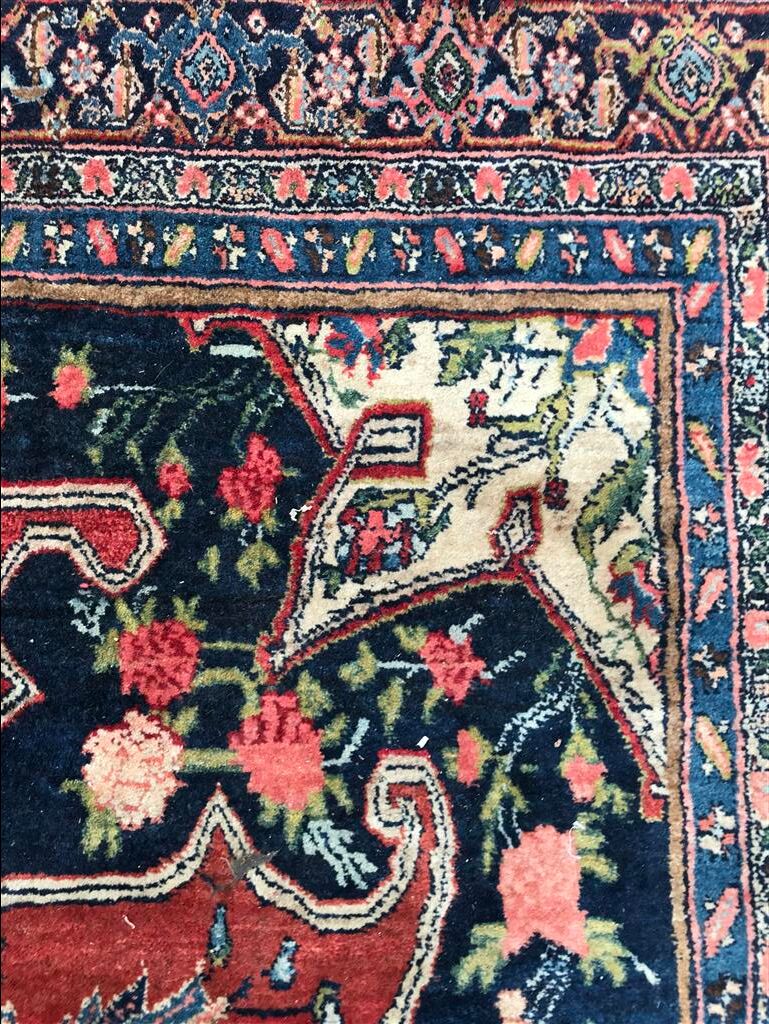 Old Persian Bidjar rug hand made wool 183 X 268 cm
