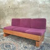 Old sofa design retro purple couch 60s
