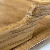 Old wooden and brass tray