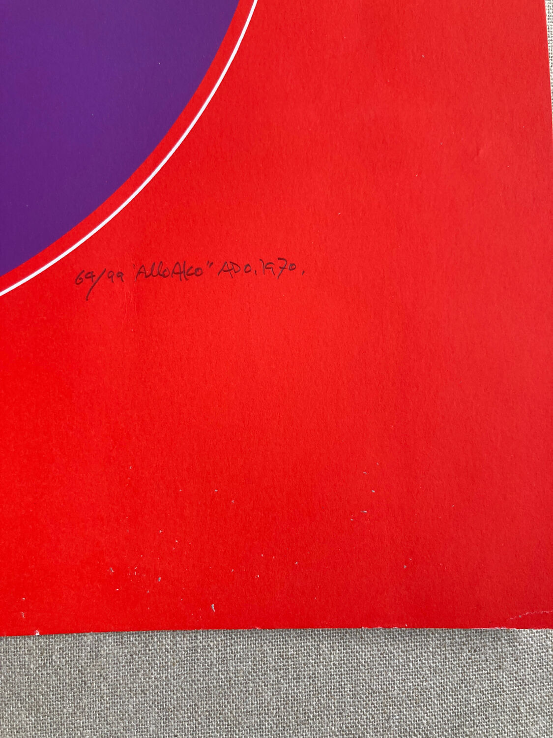 Original lithograph signed Ado 1970