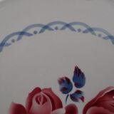 Digoin earthenware pie dish - Sarreguemines- Model Cannes - Rose decoration - circa 1940