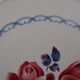 Digoin earthenware pie dish - Sarreguemines- Model Cannes - Rose decoration - circa 1940