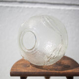 Globe ball, glass globe, glass lampshade, patterned globe, globe for suspension, 70's