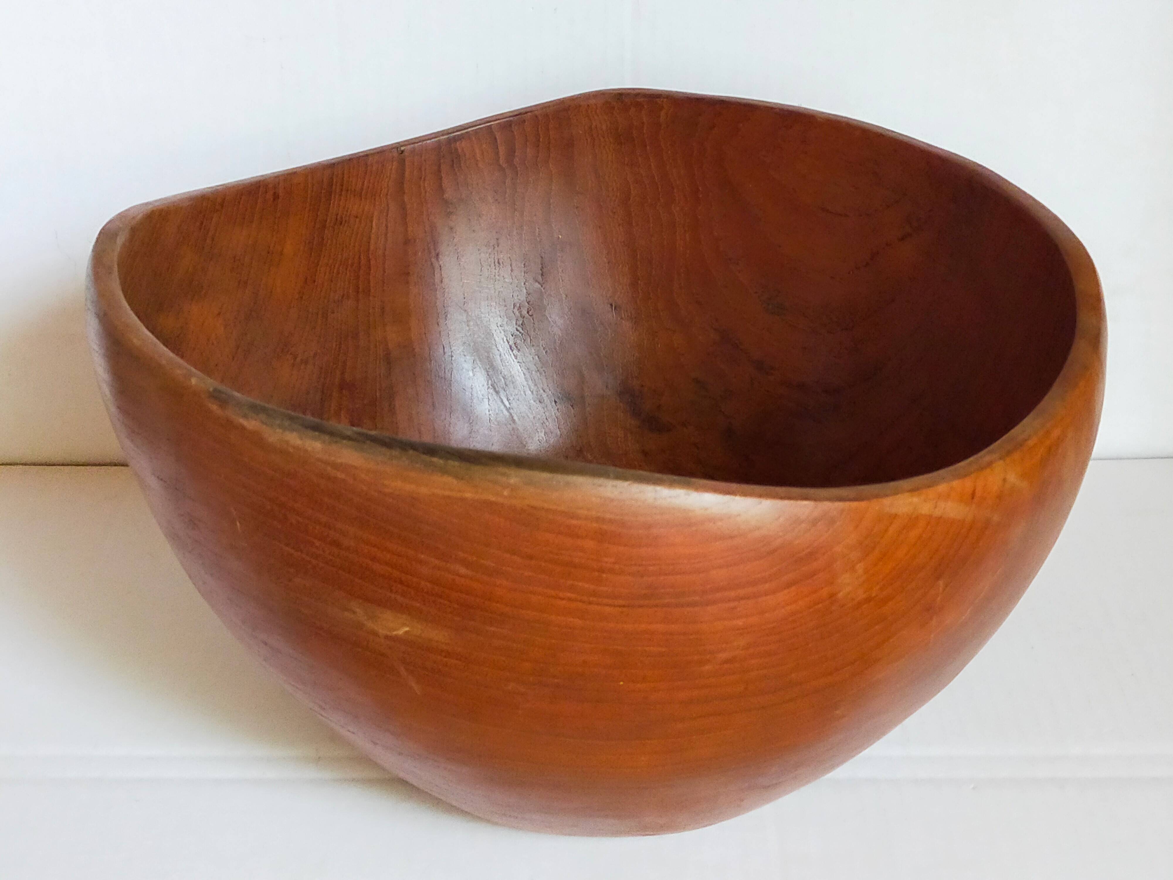 Solid wood cut bowl XXL freeform