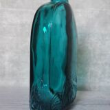Flacons bouteilles verre gravé bleu