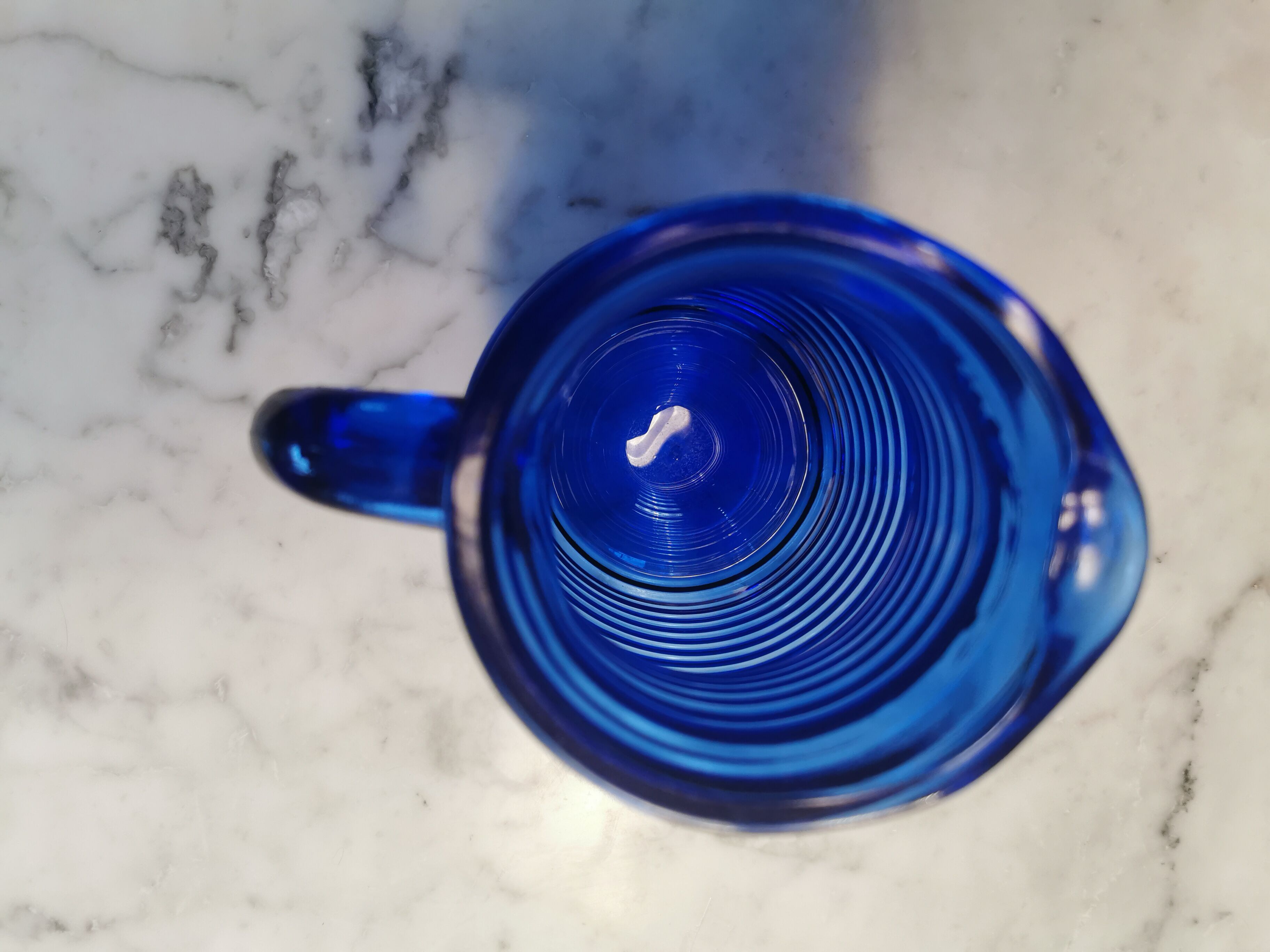Midnight vintage glass carafe broc