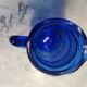 Midnight vintage glass carafe broc