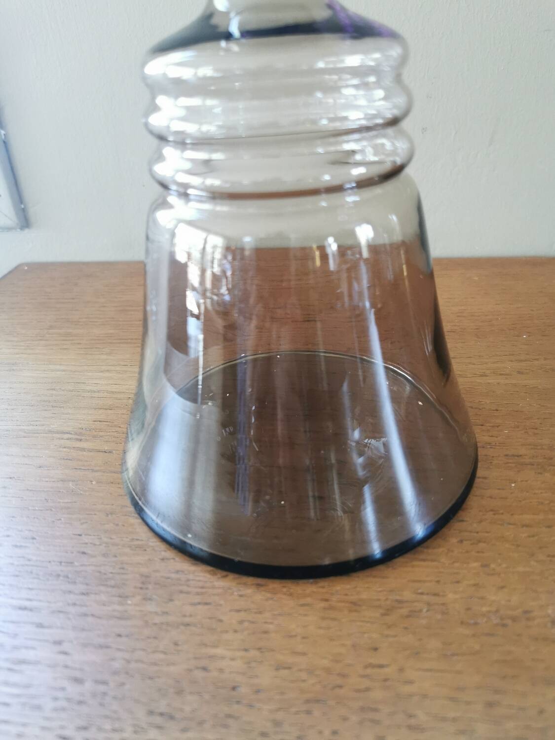 Art Deco smoked glass carafe