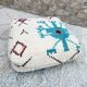 Berber floor pouf: Handwoven Moroccan wool cushion.