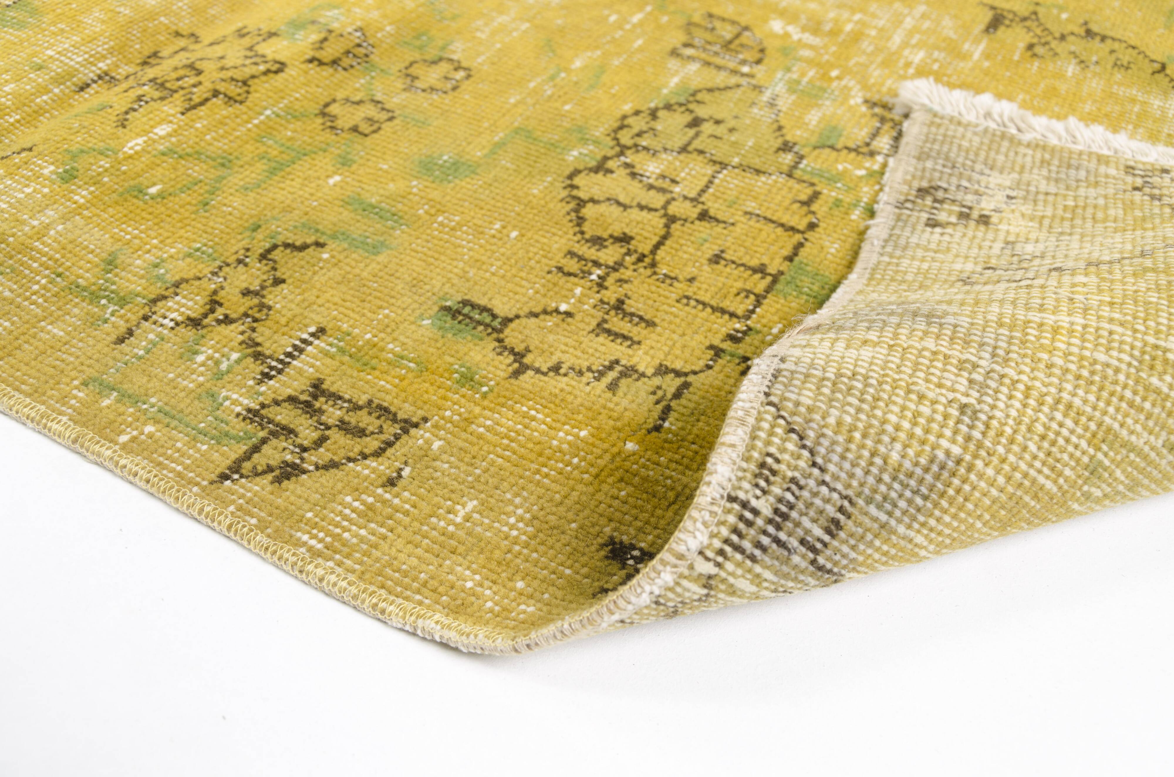 Yellow Vintage Tribal Carpet