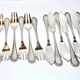 Set of 24 vintage fish cutlery in silver metal reneka