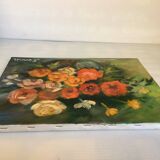 Painting bouquet of flowers oil on canvas signed