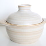 Saladier, or soup pot, ceramic, Niderviller stone pattern