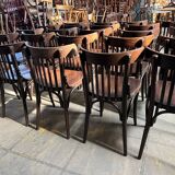 Set of 24 restored bistro chairs.