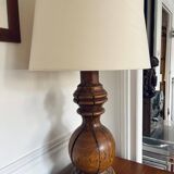 Brutalist wooden lamp