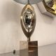 Pair of Ogive lamps in stainless steel by Maison Charles Paris 1970