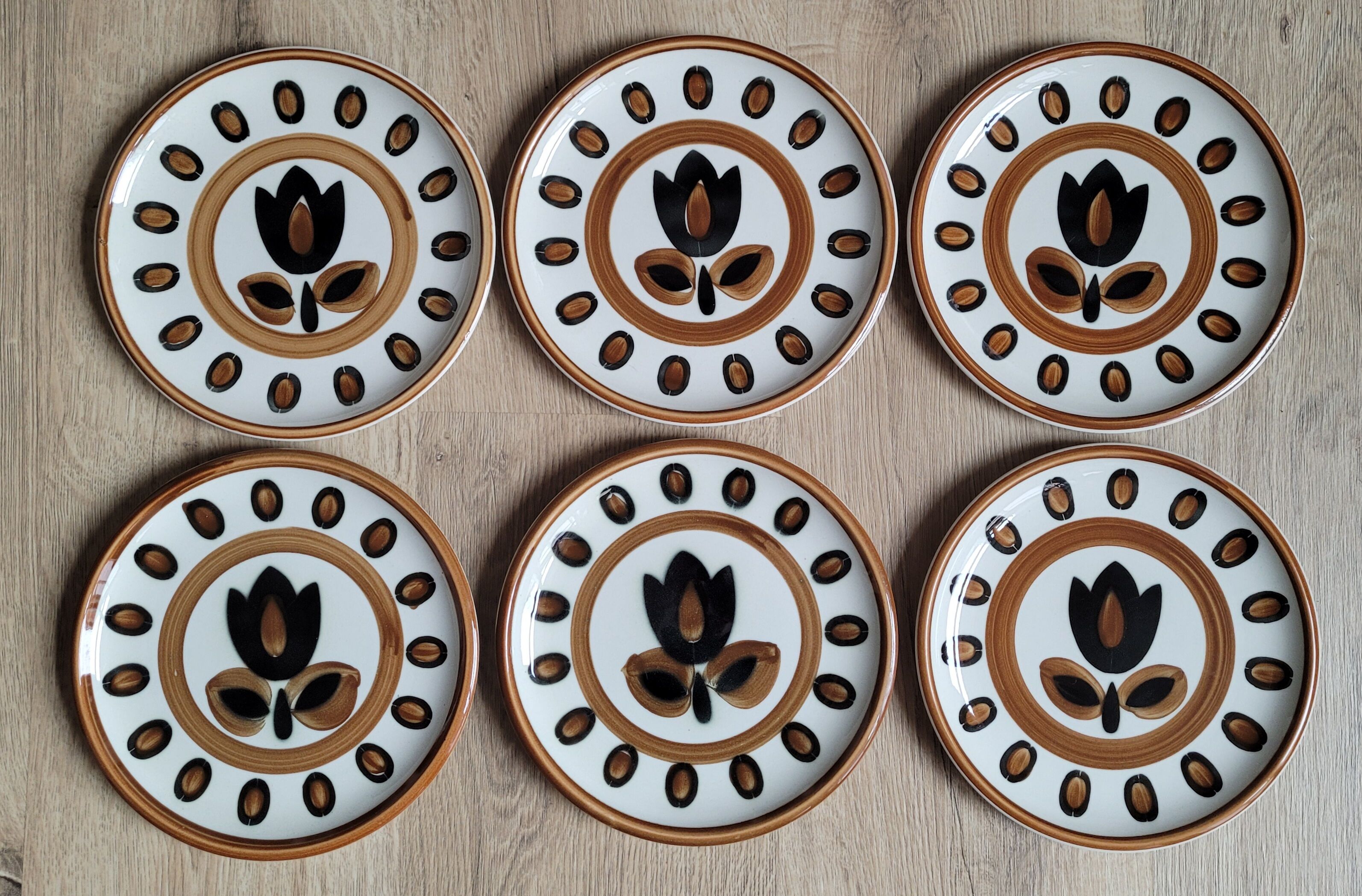 Set 6 Kimono plates
