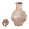 Carafe en verre rose vintage