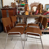 Lot de 4 chaises chromées vintage