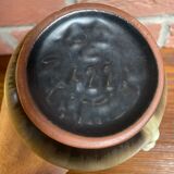 Carstens Tönnieshof Jug Model 422 with Twisted Handle, Tea Green and Brown West German Art Pottery