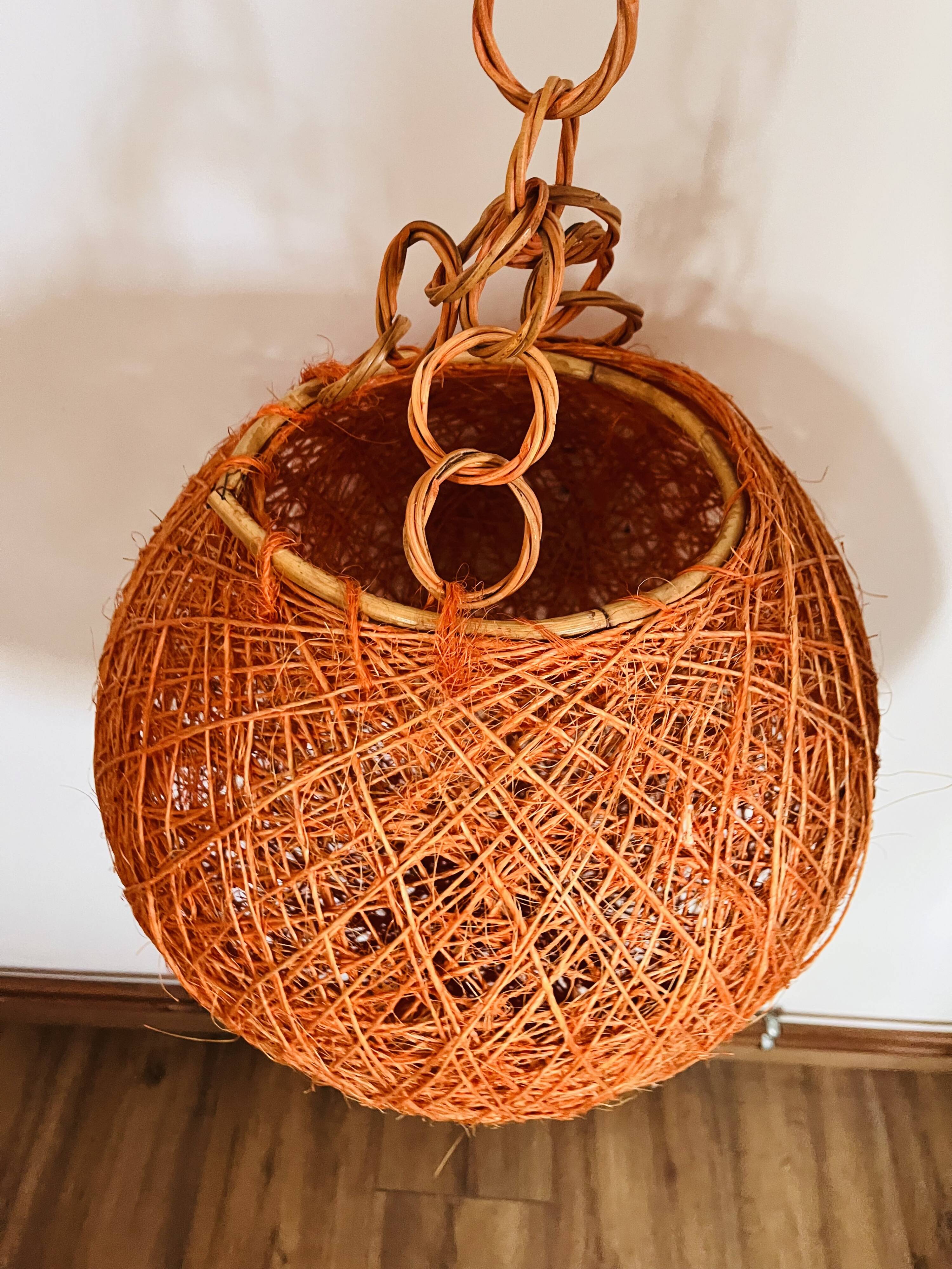 Vintage 1970s ball pendant light