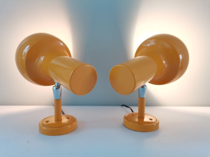 Pair of italian wall lamps stilux milano 70s