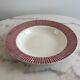 Assiette creuse Digoin Sarreguemines - modèle 9592 rayures rouge borde