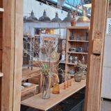 Sideboard with 2 glass panels