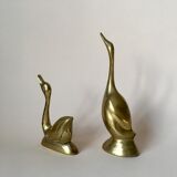 Paire d'oiseaux en  laiton allemand