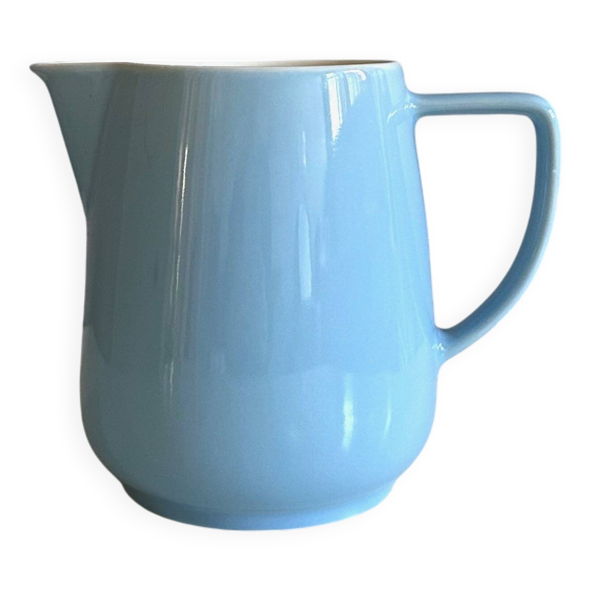 Vintage ceramic jug pastel blue, waku germany, 50's kitchen