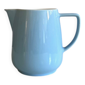 Vintage ceramic jug pastel blue, waku germany, 50's kitchen
