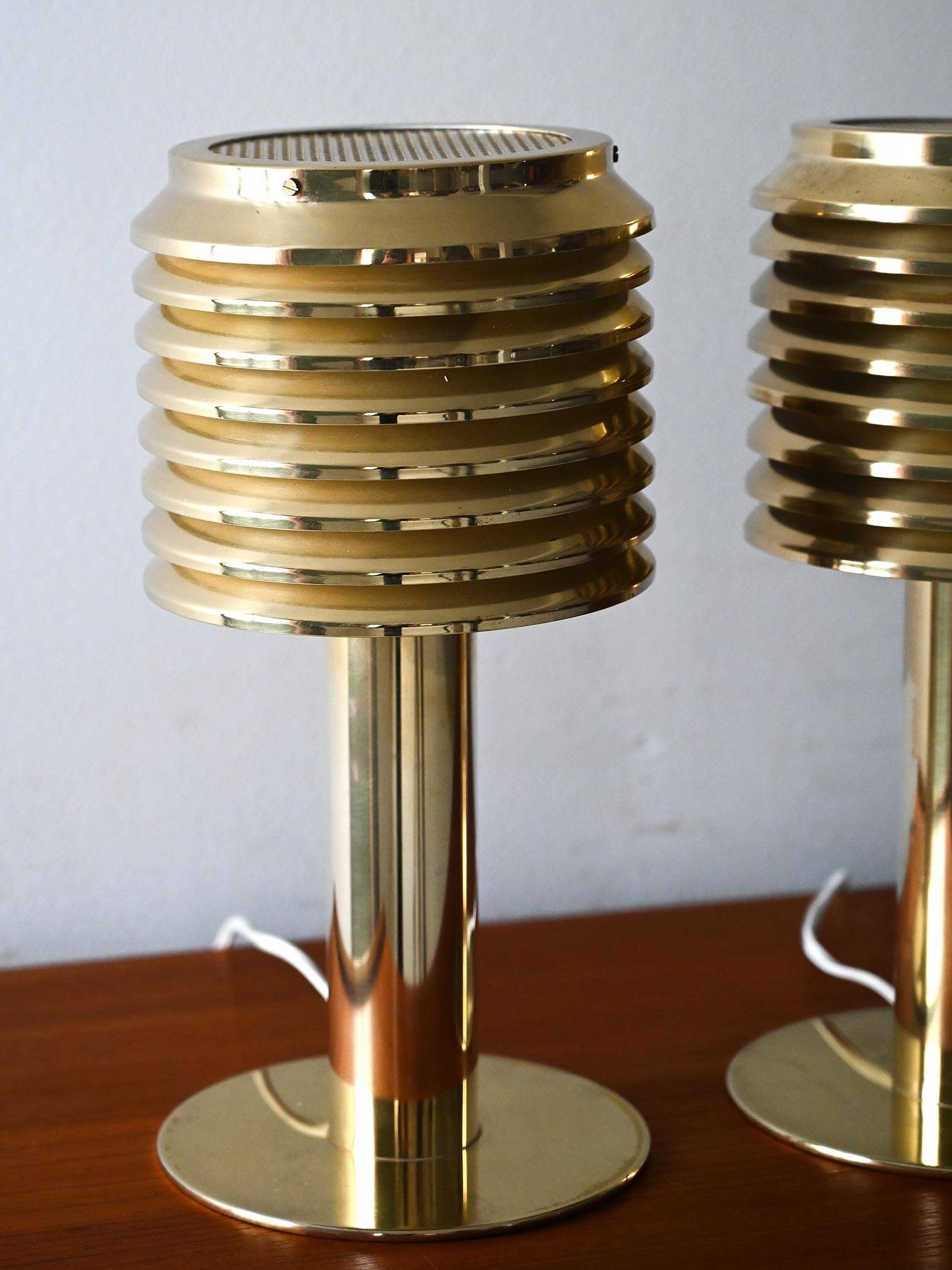 Pair of model B142 brass table lamps by Hans-Agne Jakobsson